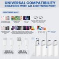 thumbnail image 5 of Paquete De 4 Adaptadores Lightning A Usb C De Carga Rápida De 27 W, Compatible Con Iphone 16/15 Pro Max, Ipad, Airpods, Samsung S24/S23, Solo Carga Y Datos De Píxeles (Sin Audio/Otg), 5 of 5