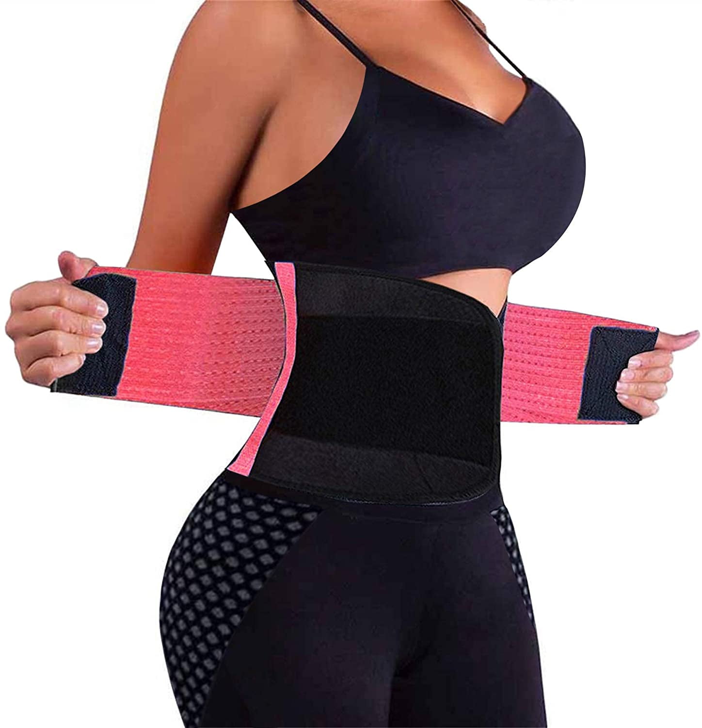 COMFREE Waist Cincher Corset Shapewear Waist Trainer Tummy Control Body Shaper Slimming Belt Fat Burner for Women Sport Weigt Loss with Pocket 