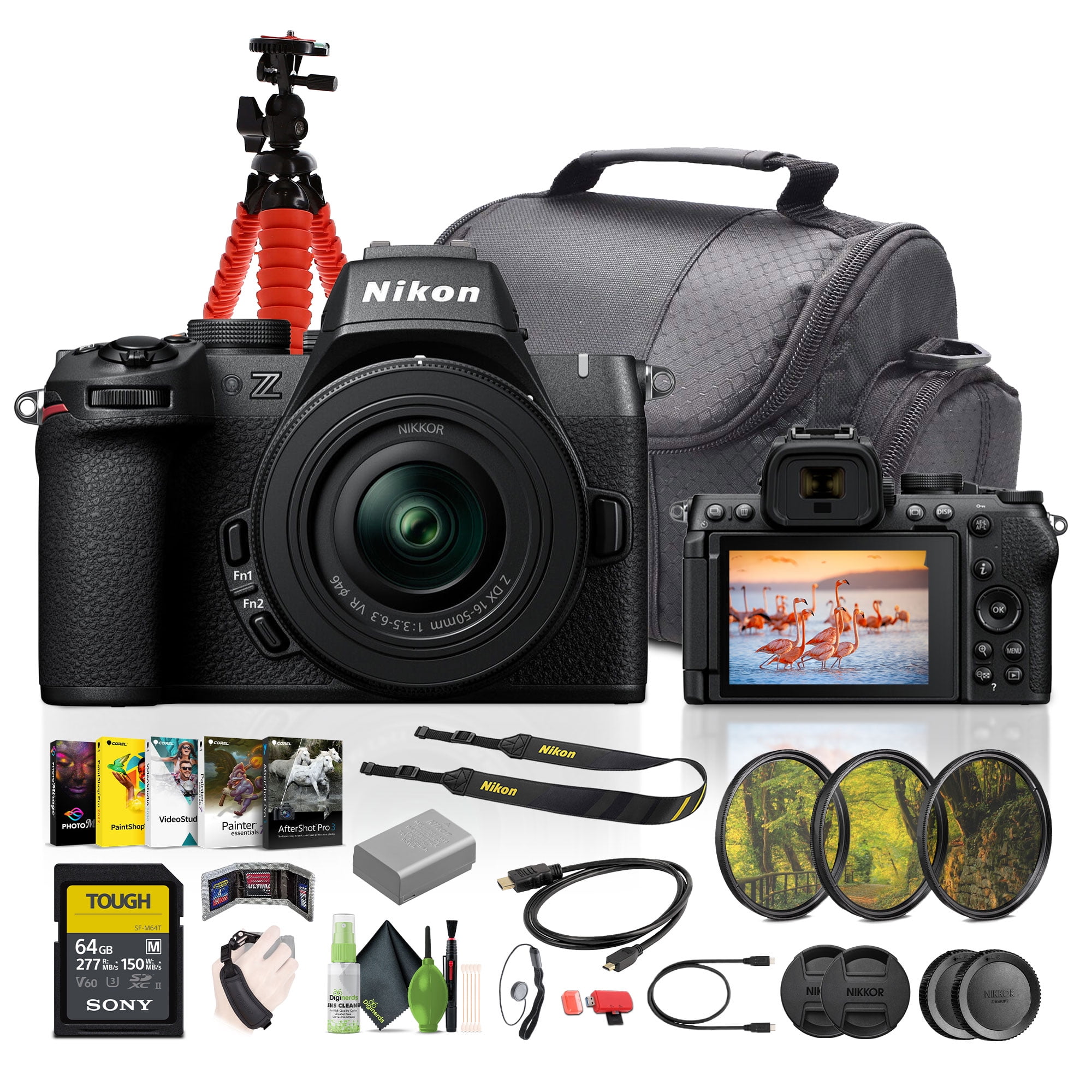 Nikon D5600 DSLR Camera Bundle with 18-55mm VR & 55-200mm VR
