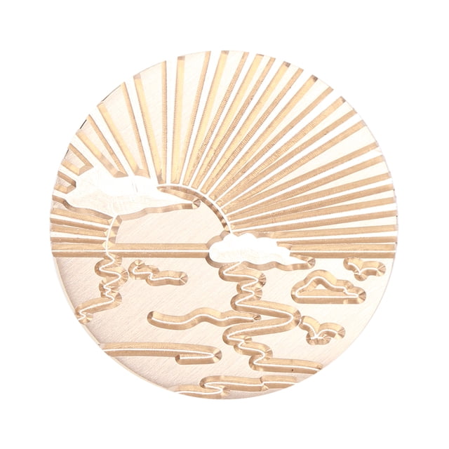 Sun Moon Stars Round Wax Seal Stamp Head Fire Paint para Invitaciones (RYX17)