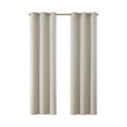 thumbnail image 3 of Eclipse Corte Solid Blackout Curtains, Set of 2, 84 Inch Long Blackout Curtains, 37" W x 84" L, Vanilla, 3 of 6