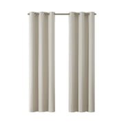 Eclipse Corte Solid Blackout Curtains, Set of 2, 84 Inch Long Blackout Curtains, 37 W x 84 L, Vanilla