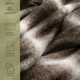 thumbnail image 2 of Aston & Arden Cozy Faux Fur Throw Blanket, Modern, Brown Color Gradient, 50 x 70 Inches, 2 of 4