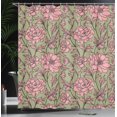 thumbnail image 3 of Ambesonne Aster Shower Curtain, Earth Tones Flower Petals Art, 69"Wx84"L, Peacock Green, 3 of 4