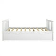 thumbnail image 3 of TSKER Full Bed Frame Wood Full Platform Bed with Pull Out Trundle, White A, 3 of 9