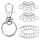 thumbnail image 1 of Cateissary 25 piezas llaveros llavero DIY accesorio fuerte círculo en blanco práctico resistencia a la corrosión regalos de cumpleaños Almacenamiento y organización del hogar plata, 1 of 6