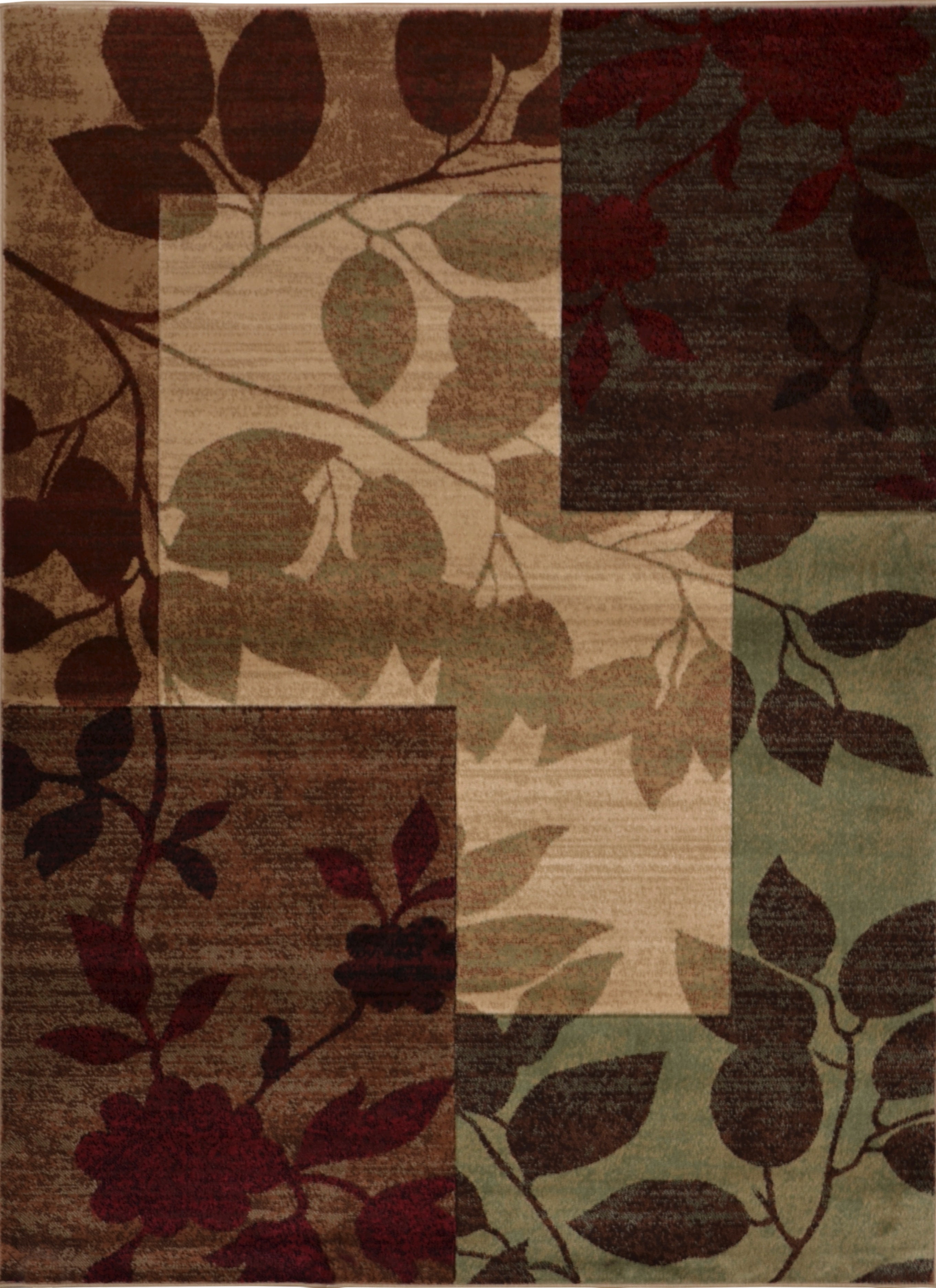 Home Dynamix Tribeca Area Rugs 5282999 Bordered Leaves Vines Squares