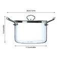 thumbnail image 3 of Heat Glass Stock Pot With Lid Clear Glass Pot Glass Cooking Pot For Stove Top Heat Glass Boiling Pot With Handles Glass Potpourri Pot Glass Stock Pot With Cooking Utensils, 3 of 7