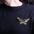 thumbnail image 5 of nipocaio Women Large Colorful Butterfly Shaped Brooch Pin Rhinestone Crystal Butterfly Lapel Pin for Coats Jackets Sweaters Accessory,1 Pc, 5 of 5