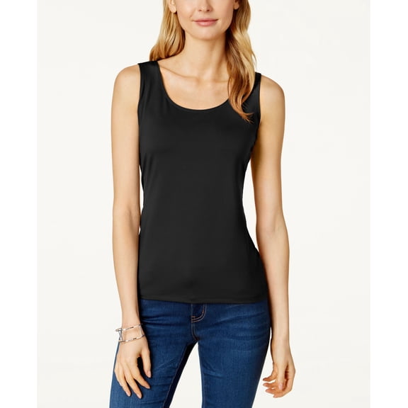 Charter Club Sleeveless Tank Top Black XS