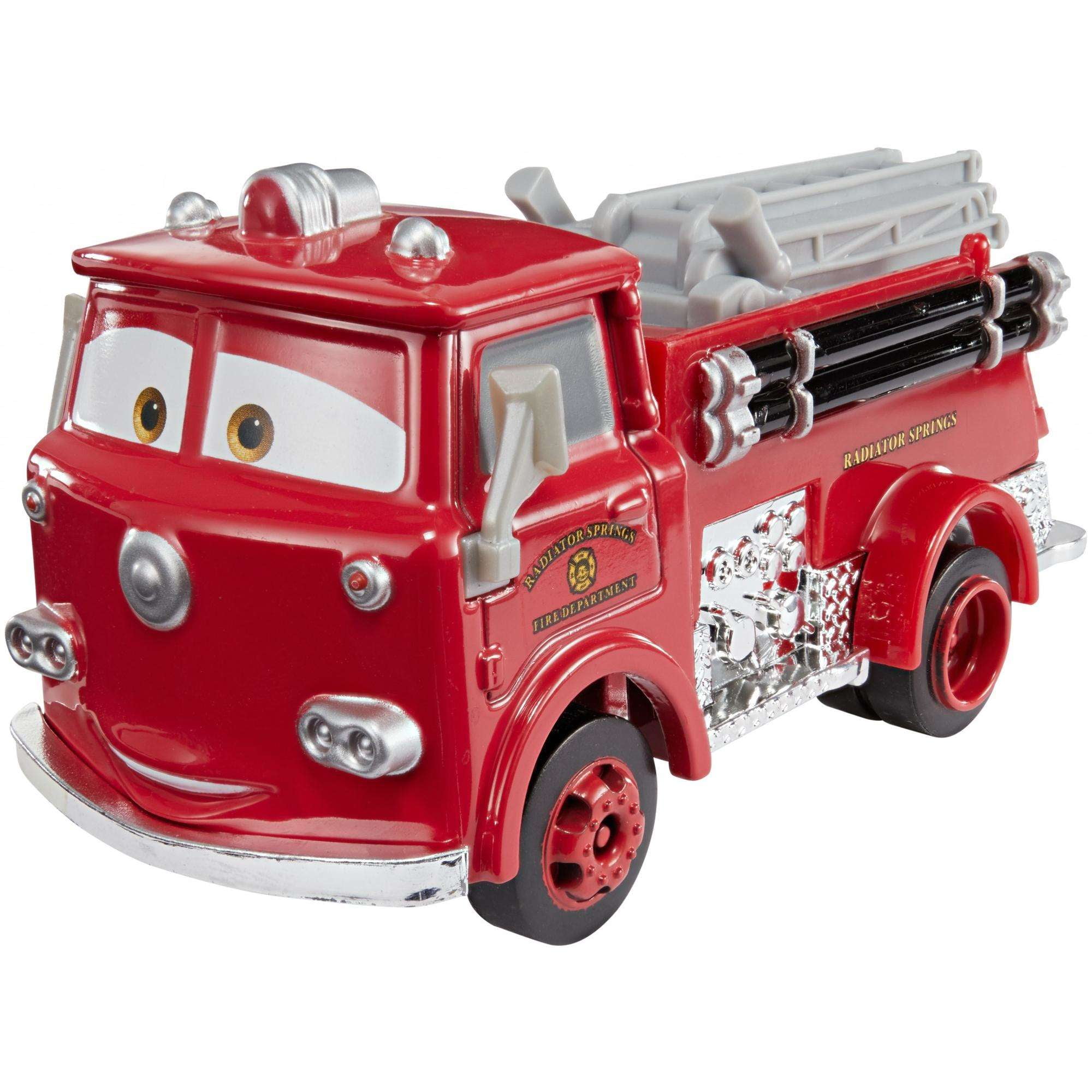 Sconosciuto Generic Disney Disney Pixar Cars Red Fire Truck Rescue Car The King Jackson Storm Mater 1:55 Diecast Metal Alloy Model Boys Chick Hicks