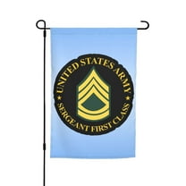 Us Army - Sergeant First Class Double Garden Flags 12x18 Inch Suitable For Courtyard Lawn Holiday Home Outdoor Decoration Flag