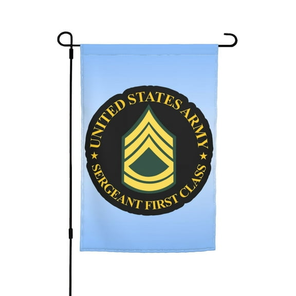 Us Army - Sergeant First Class Double Garden Flags 12x18 Inch Suitable For Courtyard Lawn Holiday Home Outdoor Decoration Flag