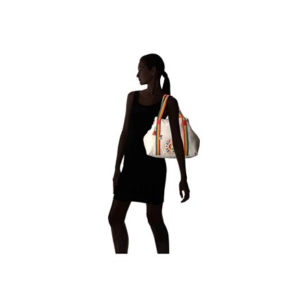 Kipling Art M Tote Rainbow White