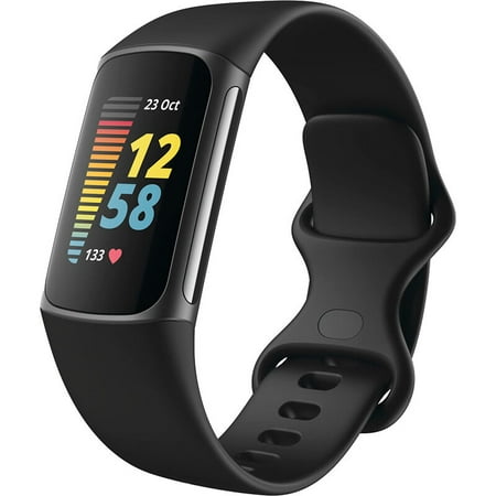 Restored Fitbit FB421BKBK Charge 5 Advanced Fitness & Health Tracker, Graphite (Refurbished)