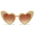 thumbnail image 4 of Gafas de terre de moda, gafas de terre de moda para mujer, gafas de protección , gafas clásicas para fiestas libre, accesorios de fotografía, verano Amarillo marron Hugo Gafas de sol en forma de corazón, 4 of 6