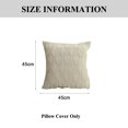 thumbnail image 2 of Juego de 2 fundas de almohada decorativas de terciopelo polar corto de felpa suave, funda de cojín cuadrada, 2 of 5