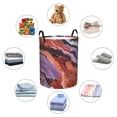 thumbnail image 6 of Circular Hamper Single Layer Laundry Basket Storage Basket Waterproof Single Layer Fabric With Handle Pe Support Strip Mediumvioletred Marble_3 Small, 6 of 8