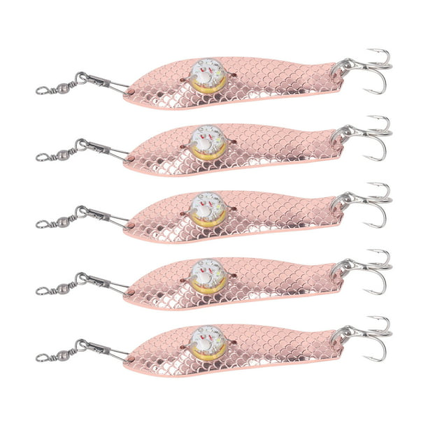 Electronic LED Fishing Lure, Corrosion Proof Stainless Steel LED Fishing  Lure Light 5PCS With 1 Barb For Fishing Accessories Rose Gold 