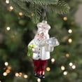 thumbnail image 2 of 5.75" White and Red Standing Santa Chef Glass Christmas Ornament, 2 of 5