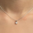 thumbnail image 2 of 1 Carat | 14K White Gold | IGI Certified Lab Grown Diamond 6 Prong Solitaire Diamond Pendant Necklace | Round Shape Pendant With Gold Chain | F-G Color, VS1-VS2 Clarity | Friendly Diamonds, 2 of 5