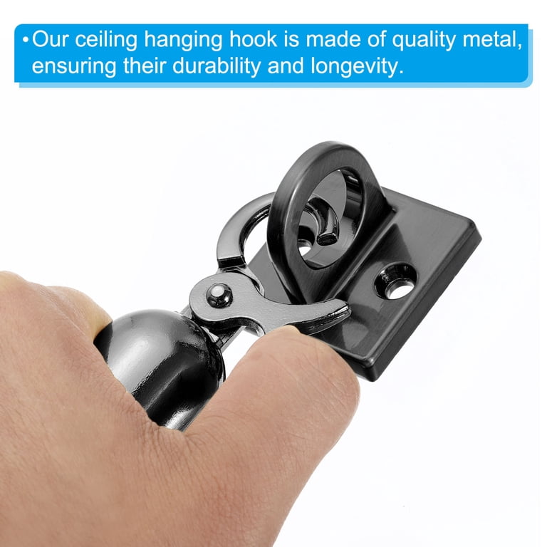 YXQ 24pcs Square Bend Hooks – M4.7-50x18mm L-Shape Self-Tapping Wall Hooks, Zinc Plated