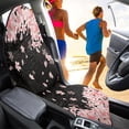 thumbnail image 4 of Uourmeti 1 Pack Terry Cloth Car Seat Cover Stain Resistant Waterproof, Compatible with Van Automotive Seat Truck Seat Car Seat Cover Protector(Pink Cherry Blossom Theme), 4 of 7