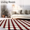 thumbnail image 2 of ODIKA 5'x7' Machine Washable Non-Slip Area Rug, Heritage Tartan Entryway Greeting High Traffic Rug with Pad, Red, 609403, 2 of 8