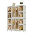 thumbnail image 5 of Wohh Kids Closet Collapsible Wardrobe, Toddler Dresser with Hanging Rod & Door, White, 5 of 6