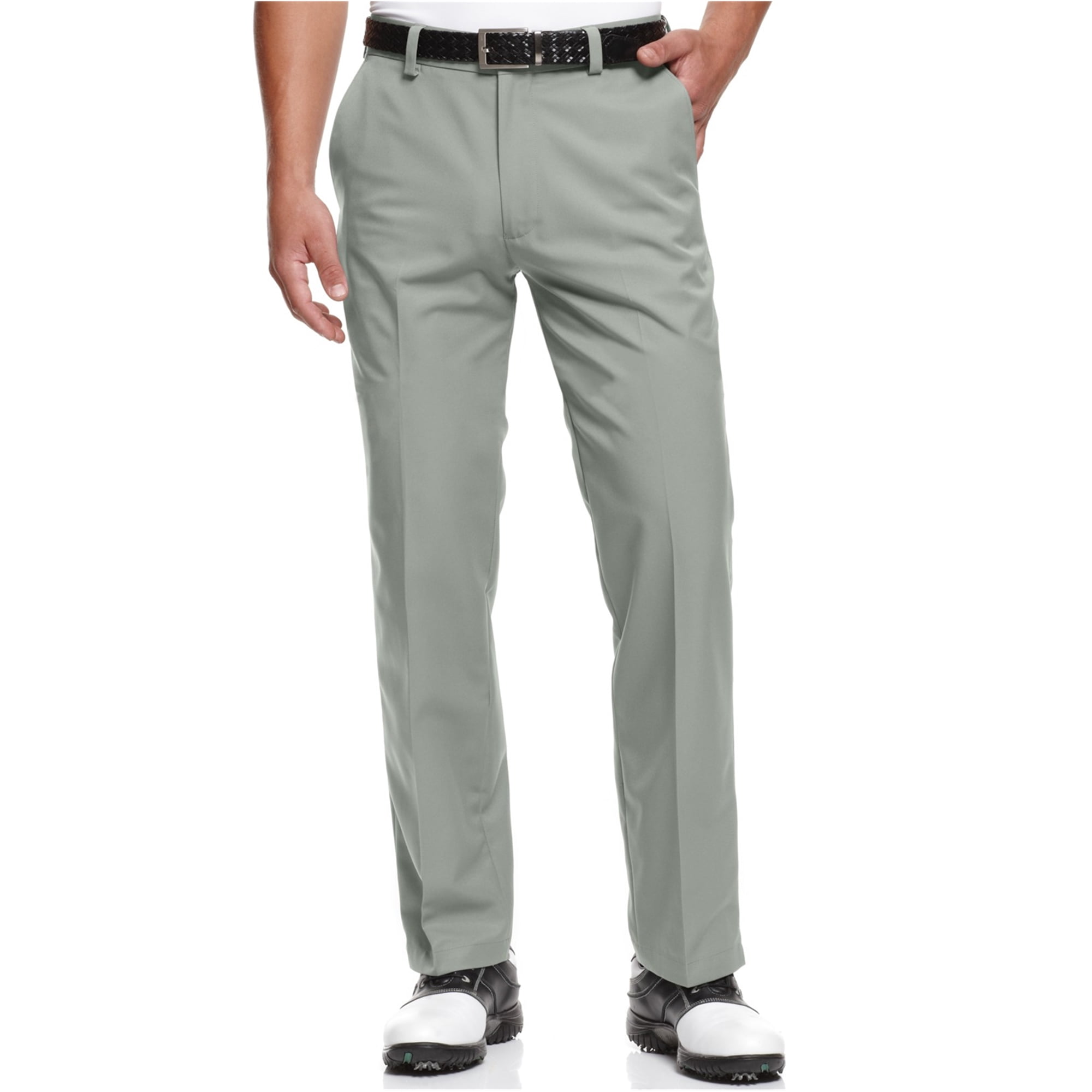 Greg Norman Mens Solid Slim Fit Golf Casual Trouser Pants, Beige, 40W x ...