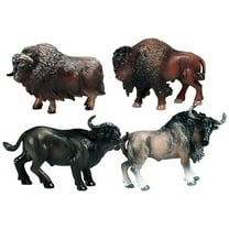 BESTSKY 4 Pieces Cattle Figure Simulated Bull Realistic Animals Cow Educational Toys