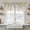 Beige, variant on Eucalyptus Leaves Floral Tier Curtains 24 Inch Length, Spring Rustic Botanical Flowers Cafe Short Curtains for Bathroom Over Sink, Small Kitchen Curtain Light Filtering Drapes 2 Panels 27.5"Wx24"L