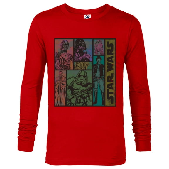 Star Wars Classic Comic Art Episode IV Retro Vintage - Long Sleeve T-Shirt for Men - Customized-New Red