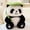 Leaf Style, variant on 25cm/9.84in 4-Style Panda Plush Toys - Bamboo Stump, Leaf, Pillow & Regular Designs, Soft Polyester Stuffed Animals for Halloween, Christmas, Easter, Birthday Gifts (0+ Age, White)
