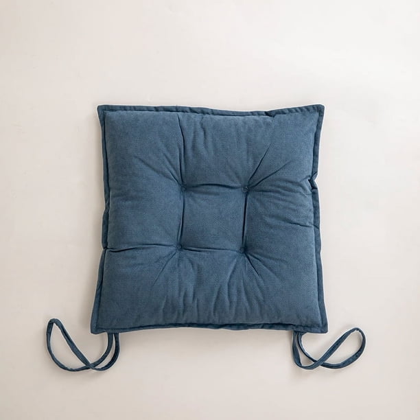 Nvzi Cojín de asiento para jardín, patio, hogar, cocina, oficina, grueso y cómodo, azul, 45 x 45 cm