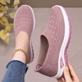 thumbnail image 6 of KEVCHE Woven Orthopedic Shoes, Womens Breathable Mesh Up Stretch Platform Sneakers with Arch Support, Slip On Light Air Cushion Walking Shoes for Diabetic Comfort and Gym Use, 6 of 8