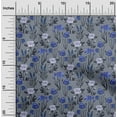 thumbnail image 2 of oneOone Polyester Spandex Teal Blue Fabric Floral Sewing Fabric By The Yard Printed Diy Clothing Sewing Supplies 56 Inch Wide, 2 of 5