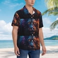 thumbnail image 3 of Fotbe Forest Cool Lion Camisa Hawaiana para Hombre Unisex – Camisa Casual de Verano con Botones de Manga Corta de Algodón y Lino,XX-Large, 3 of 7