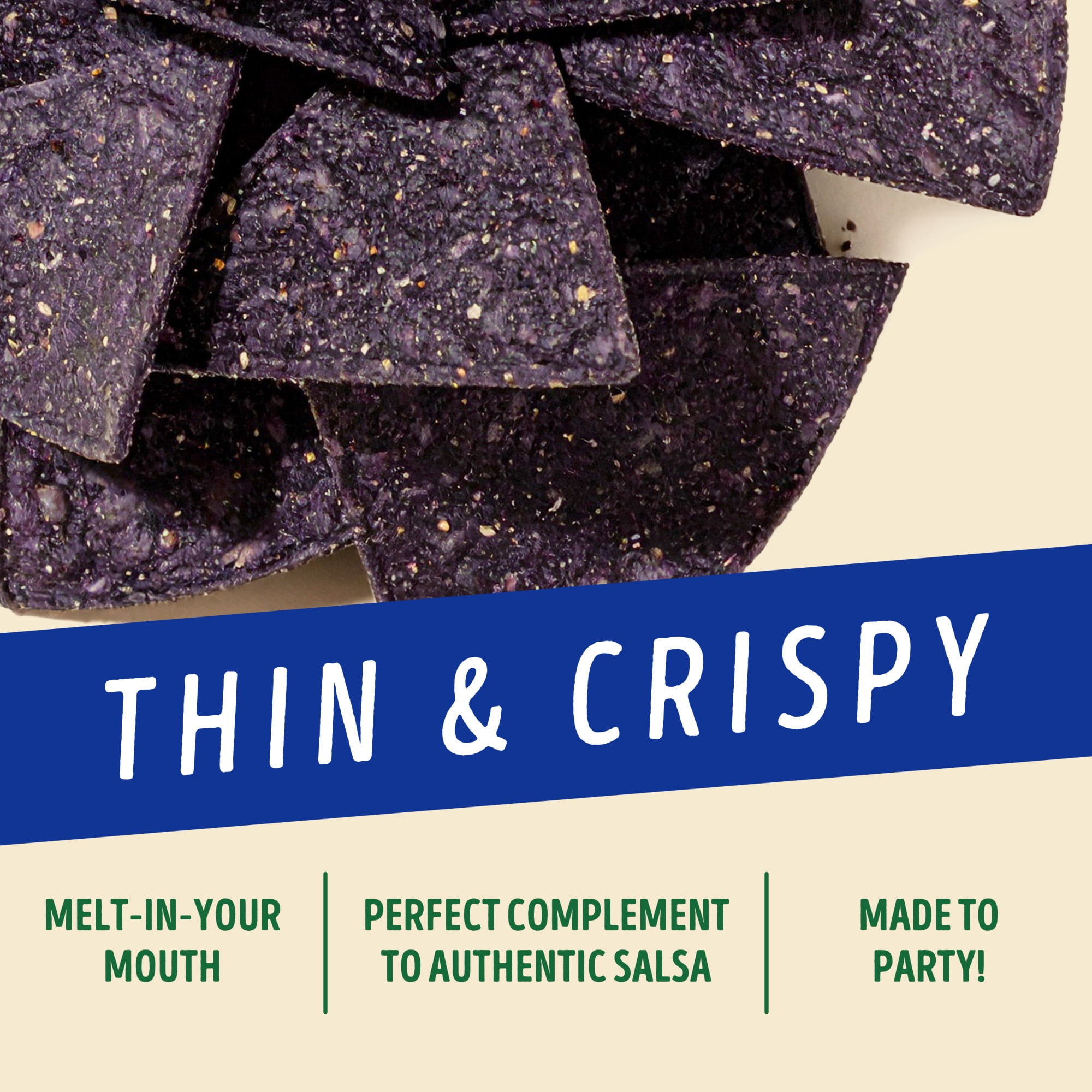 (3 pack) Late July Blue Corn Organic Tortilla Chips, 10.1 oz Bag