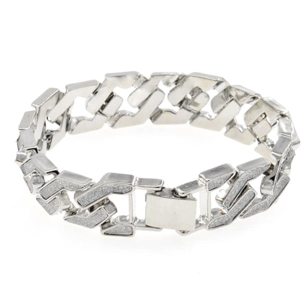 Pulseras para mujer, regalos para mujeres y hombres, pulsera de cadena de eslabones de acero inoxidable, brazalete de hip hop para hombre, pulsera de mano de moda catenaria.