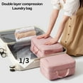 thumbnail image 6 of Travel Clothes Organizer Bag with Compression Divider, Portable Packing Cube Storage for Suitcase and Carry-On Luggage (40x25x12cm), 6 of 7
