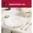 thumbnail image 3 of Posh Setting Elegant Collection White Plastic Disposable Dinnerware Set, Wedding Plastic Dishes For 20 Guests (20 10.25'' Dinner Plates and 20 7.25'' Salad Plates), Fancy Disposable Dinnerware, 3 of 6