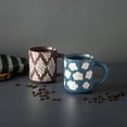 thumbnail image 3 of Thyme & Table 2 Pack Blue Skies with Clouds and Purple with White Flowers Mugs, with Gold Rims 19.6 fl oz, Stoneware, 3 of 5