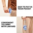 thumbnail image 5 of JIALIOU Nylon Trifold Card Wallet with ID Window Zipper Pocket for Men Women Teen Blue White Porcelain with Roses, 5 of 7
