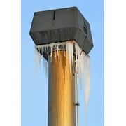 Peel-n-Stick Poster of Icicles Ice Chimney Frozen Icicle Factory Cold Poster 24x16 Adhesive Sticker Poster Print