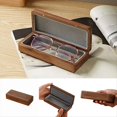thumbnail image 4 of Estuche de Madera Maciza para Gafas, Estilo Retro, de Nogal, Portátil, para Guardar Gafas de Negocios con Miopía para Hombres y Mujeres., 4 of 10