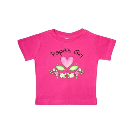 

Inktastic Papa s Girl- heart flowers Gift Baby Girl T-Shirt