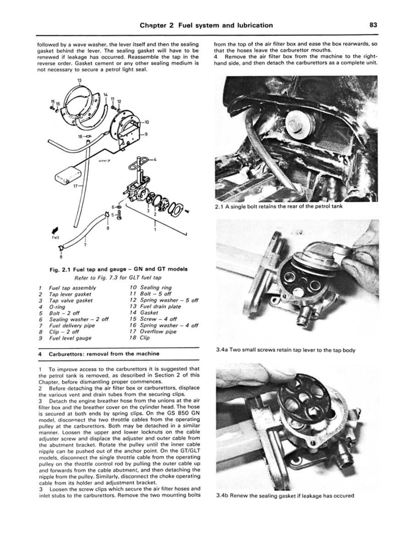 Suzuki GS850G/GL Fours (78-83) Haynes Repair Manual ^