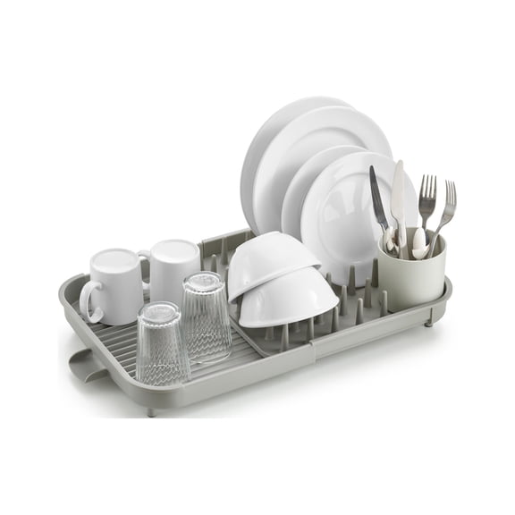 Joseph Joseph Duo Expandable Dish Drying Rack with Removable Cutlery Drainer ā Adjustable Kitchen Dish Rack for Countertops