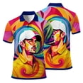 thumbnail image 2 of HOMYGIFTS Men’s Custom Face Golf Polo Shirt – Personalized Face Mosaic Art Style Shirt Sportswear, 2 of 10